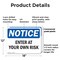 Signmission Enter At Your Own Risk OSHA Notice Sign, Plastic, 18in W x 12in L, 2PK OS-2PACK-NS-P-1218-L-12066 - alternate 8